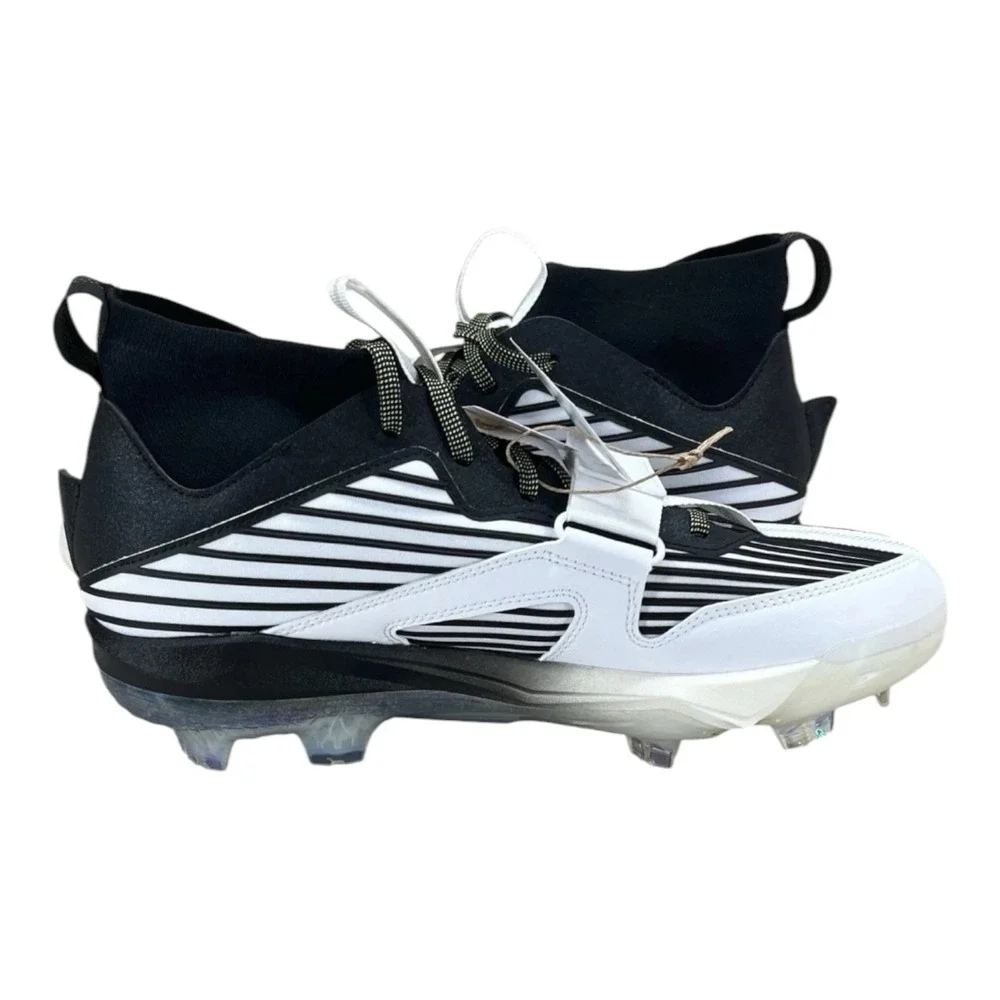 Size 13 - adidas Adizero Edge + TPU Black Gold Baseball Cleats JQ7464 Men's